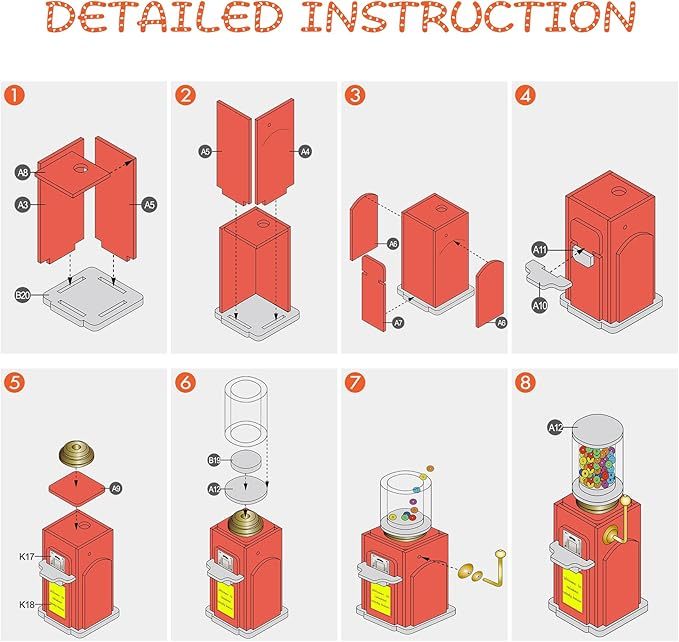 3D Holzpuzzle - Candy House