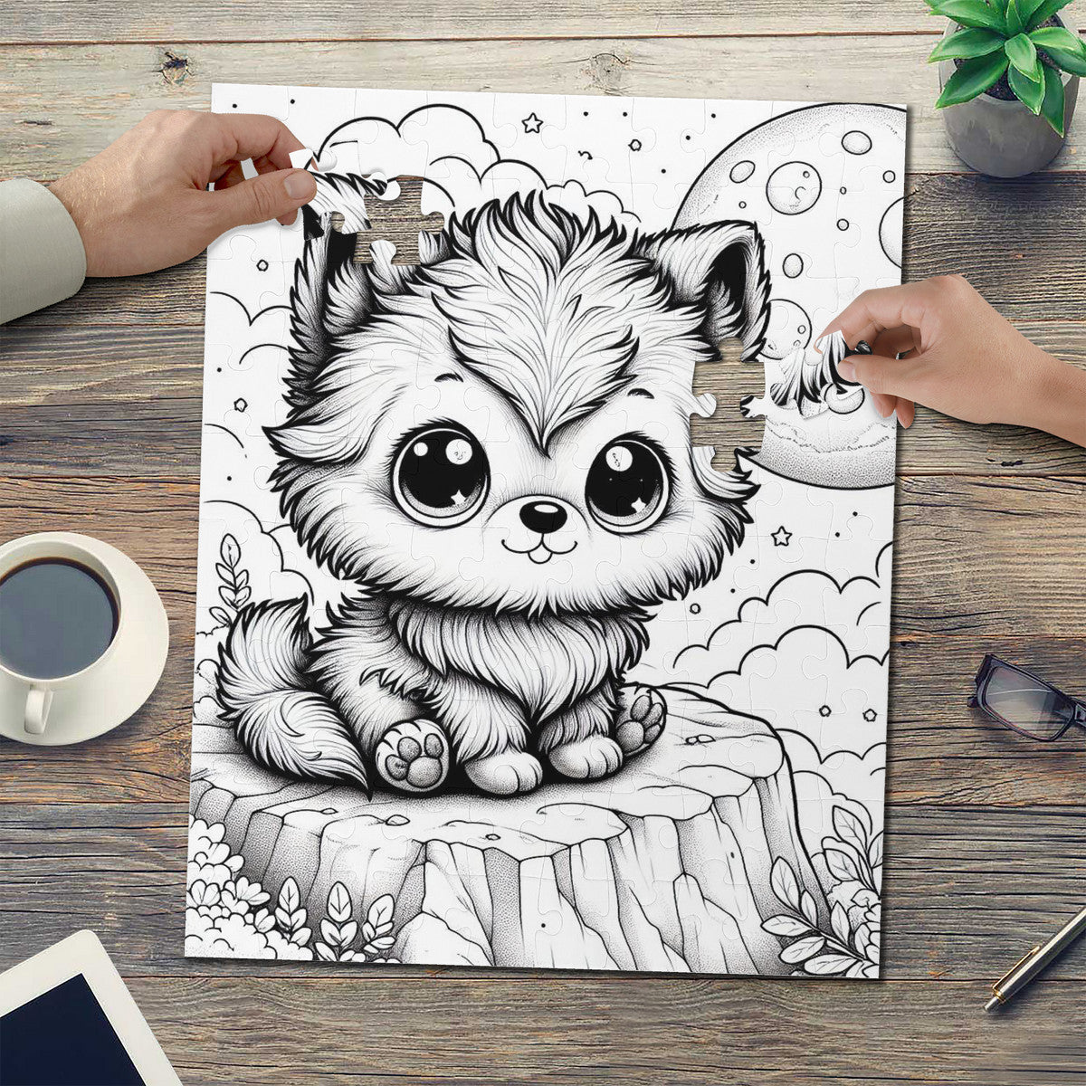 PUZZLE (Karton) "Mondträumer" (100-teilig)