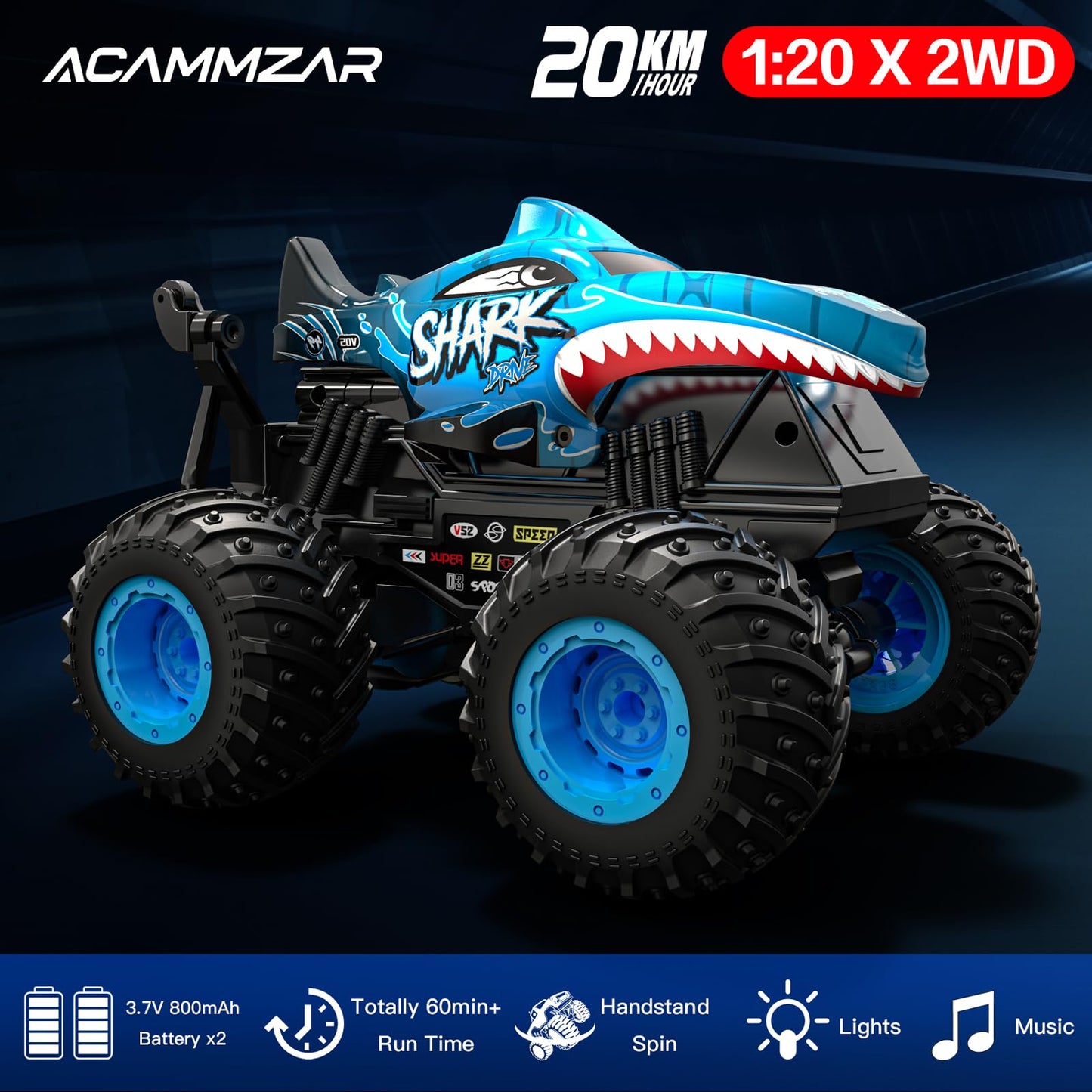 RC Monstertruck "SHARK" & "DINO" - Ferngesteuert